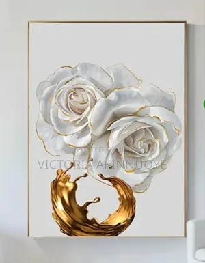 Rose Design Decorative Wall Canvas Frame
