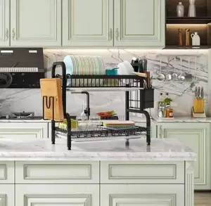2 Layers Black Dish Drainer