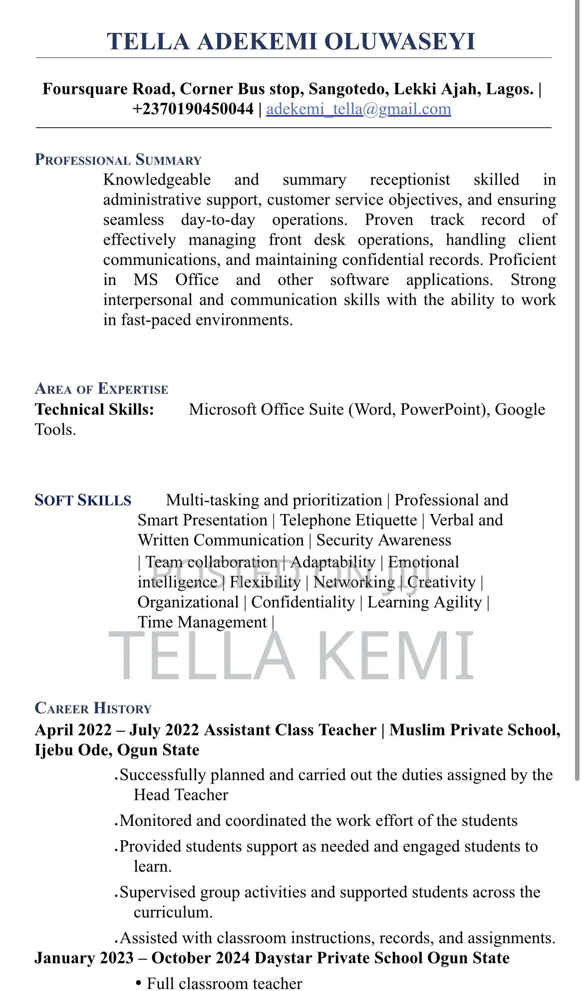 Administrative Assistant