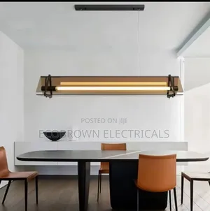 Amber Glass Dinner Chandelier