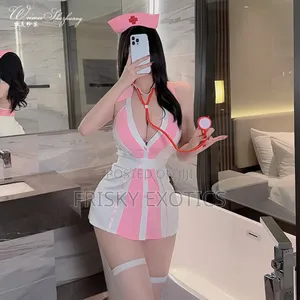 Pink Nurse Costume Gown