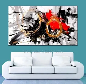 Abstract Line Oil Painting on Canvas