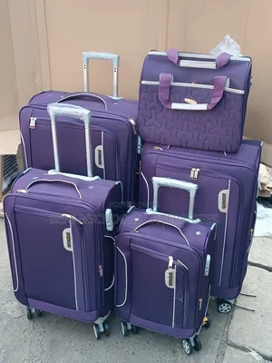 Purple Good Design 5 in 1 Set of Swiss Polo Luggage Boxes