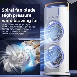 Air Cooler Double-Head Mist Fan Shakeable Rechargeable