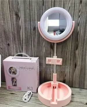 Selfie Make Up Ring Light With Glass and Phone Holder