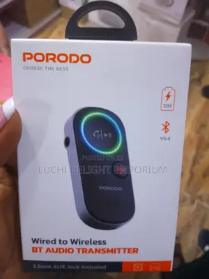 Porodo Wired to Wireless Car Bluetooth Audio Transmitter