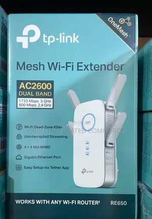 Pt-Link Wi-Fi Extender Ac2600 Dual Band Re650