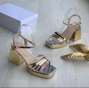 Bamboo Block Heel Sandals