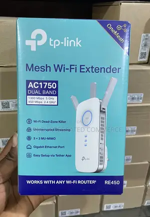 Pt-Link Onemesh Mesh Wi-Fi Extender Ac1750 Dual Band Re450