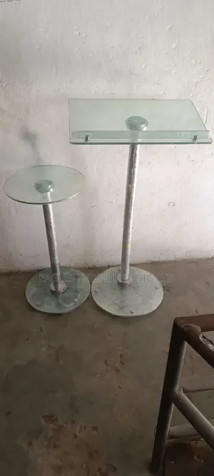 2 in 1 Transparent Glass Pole Church Pulpit