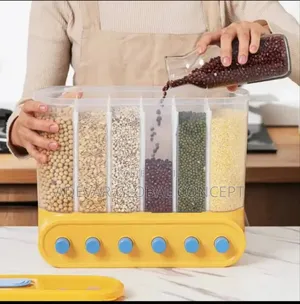 Kitchen Rice Dispenser Wall-Mounted Food Beverage Containers