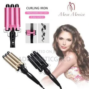 Hair Curler With Three Barrels