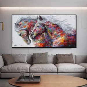 Abstract Running Horses Canvas Paintings