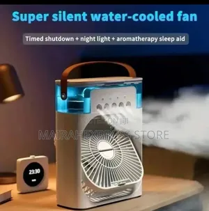 Mini Air Conditioning Rechargeable Fan WTH Colour LED Light