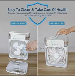 Mini Air Conditioning Rechargeable Fan WTH Colour LED Light