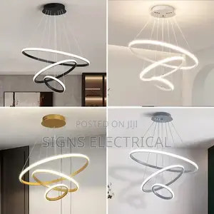 Pendant Lamp Led Rings Circle Ceiling Hanging Chandelier