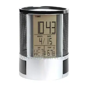 Multifunctional Pen Holder With Digital Clock