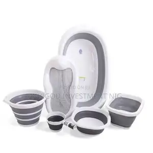 Foldable Baby Bath Tubs Accessories Set 6-1