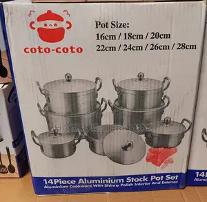 14 Pieces Aluminium Stock Pot Set