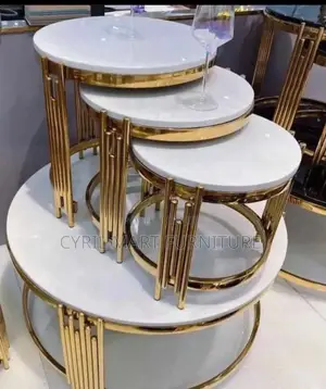 Marble Center Table With Side Tables