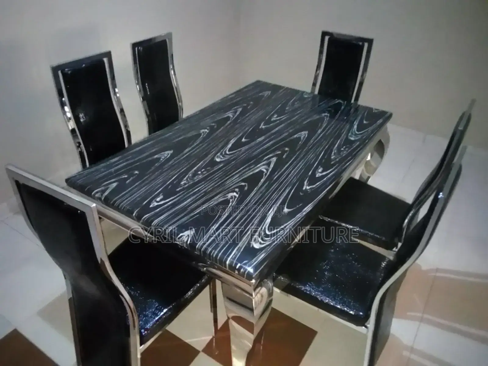 Marble Dining Table 6 Sitter