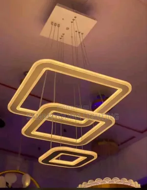Quality Led Chandelier Pendant Light 3ring Square