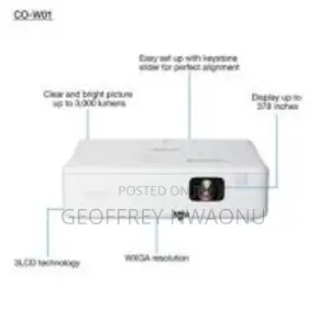 Epson Co-wo1 3000 Lumens LCD Projector| With LCD Technoogy
