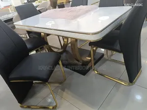 Dining  Table Marble Top,For Six Setters