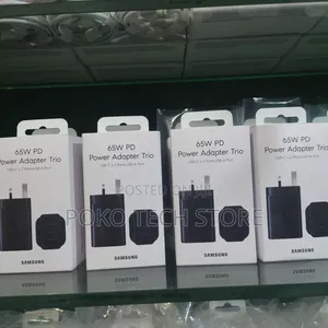 Original Samsung 65w Pd Power Adapter Trio- Black