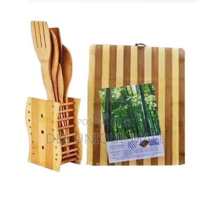 Bamboo Chopping Board and Spoon Set