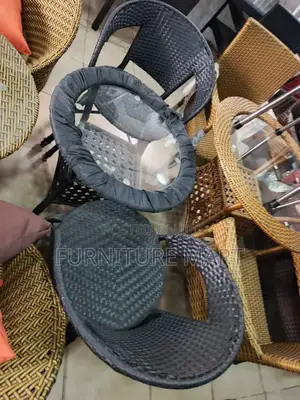 Glass Top Bamboo Outdoor Set