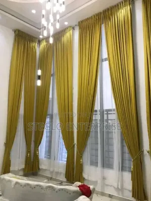 Ceiling to Floor Golden Premium Curtain