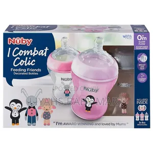 Nuby I Combat Colic 240ml Baby Feeding Bottles 3-Pack
