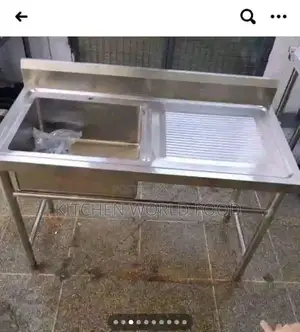 Commercial Single Sink With Side Work Station