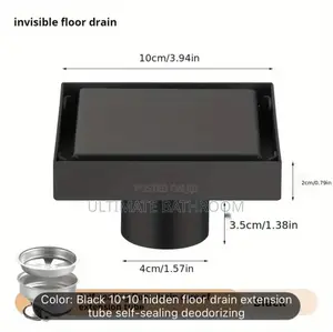 Down Outflow 10x10cm Tiles Insert Floor Drain