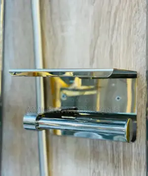 Stainless Steel Bathroom Tissue Holder With Phone Shelf