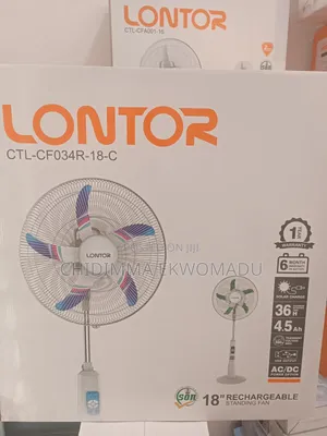 Lontor Long Lasting 18" Rech. Standing Fan CTL-Cf034r-18c