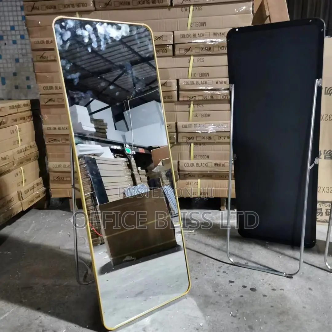 Wall / Standing Tiny Frame Beauty Mirror - Yellow Frame