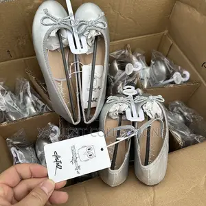 Castro Girl's Silver Flat Shoe