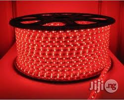 50 Meters Red Waterproof LED Strip Light, Tape Light, Flat Rope