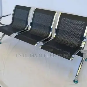 Airport Chair Black Color With Three Seater