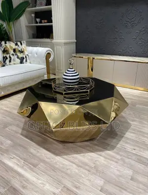 Golden Stainless Steel Luxury Coffee Table
