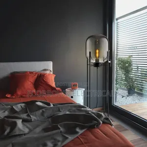 Amber Glass Floor Lamps Standing Lights