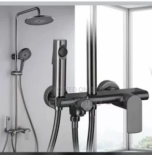 Black Standing Shower Mixer Tap With Bombom Wash  Available