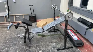 Weight Bench With 50kg Dumbbells Case