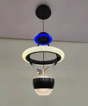 Acrylic Lampshade Three Light Color Black Chandelier