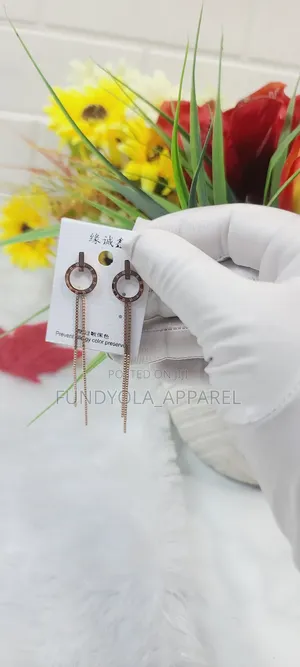 Tassle Drop Roman Numerals Earrings