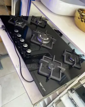 Built in 5 Burner Gas Cooker Tempered Glass Gas Hob