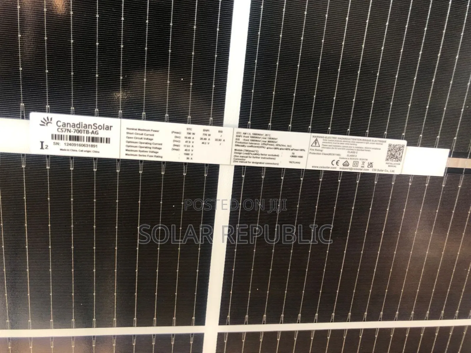 700w Canadian Mono Solar Panel