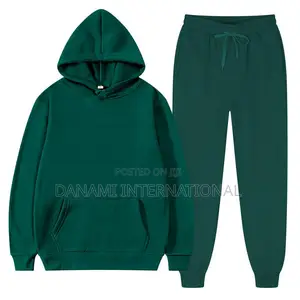 Hoodie Joggers Set- Bottle Green
